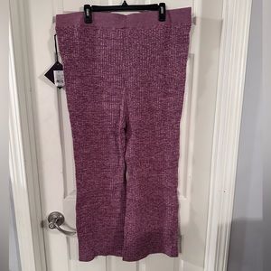 NWT Ava & Viv Ribbed Knit Sweater Pants Mauve Women’s Size 1X